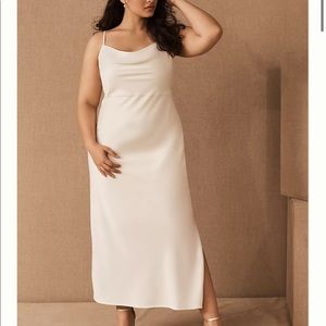 Cream Sachin & Babi Cali Satin Midi